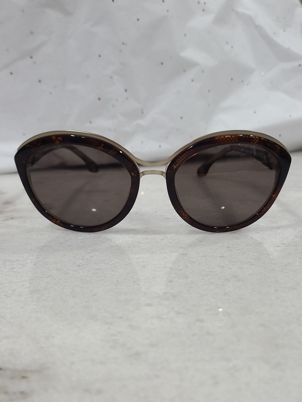 Bon Vivant PENELOPE/7238 Women's Brown Tortoiseshell Cat-eye Sunglasses.